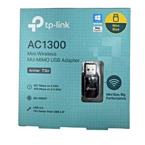 TP-LINK ARCHER T3U Archer AC1300 Mini Wi-Fi Mu Mimo USB Adapter Open Box